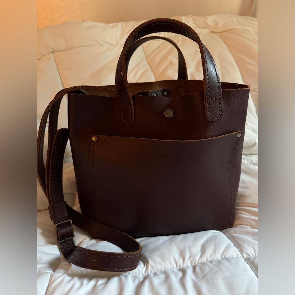 Portland Leather Mini Crossbody Tote